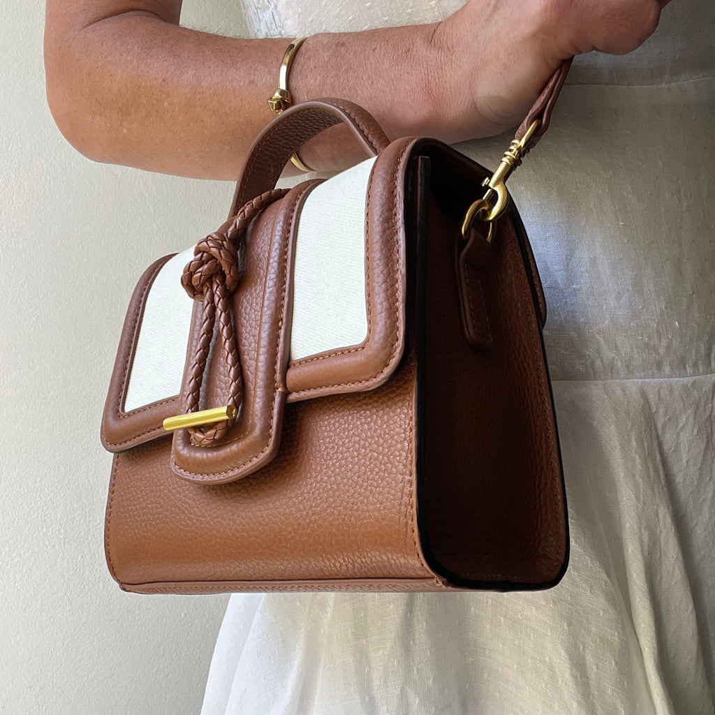 SAMPLE Pony Bag - Tan + Canvas