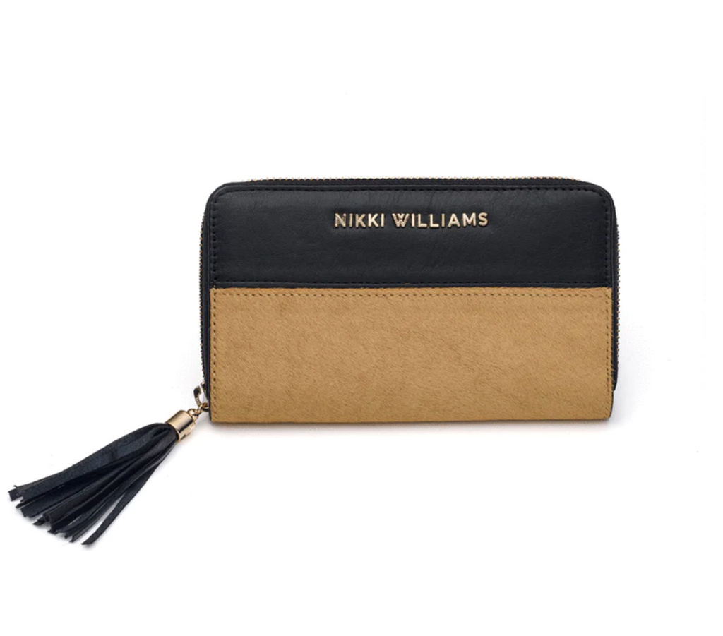 'Bellini' Black Calf Skin Wallet