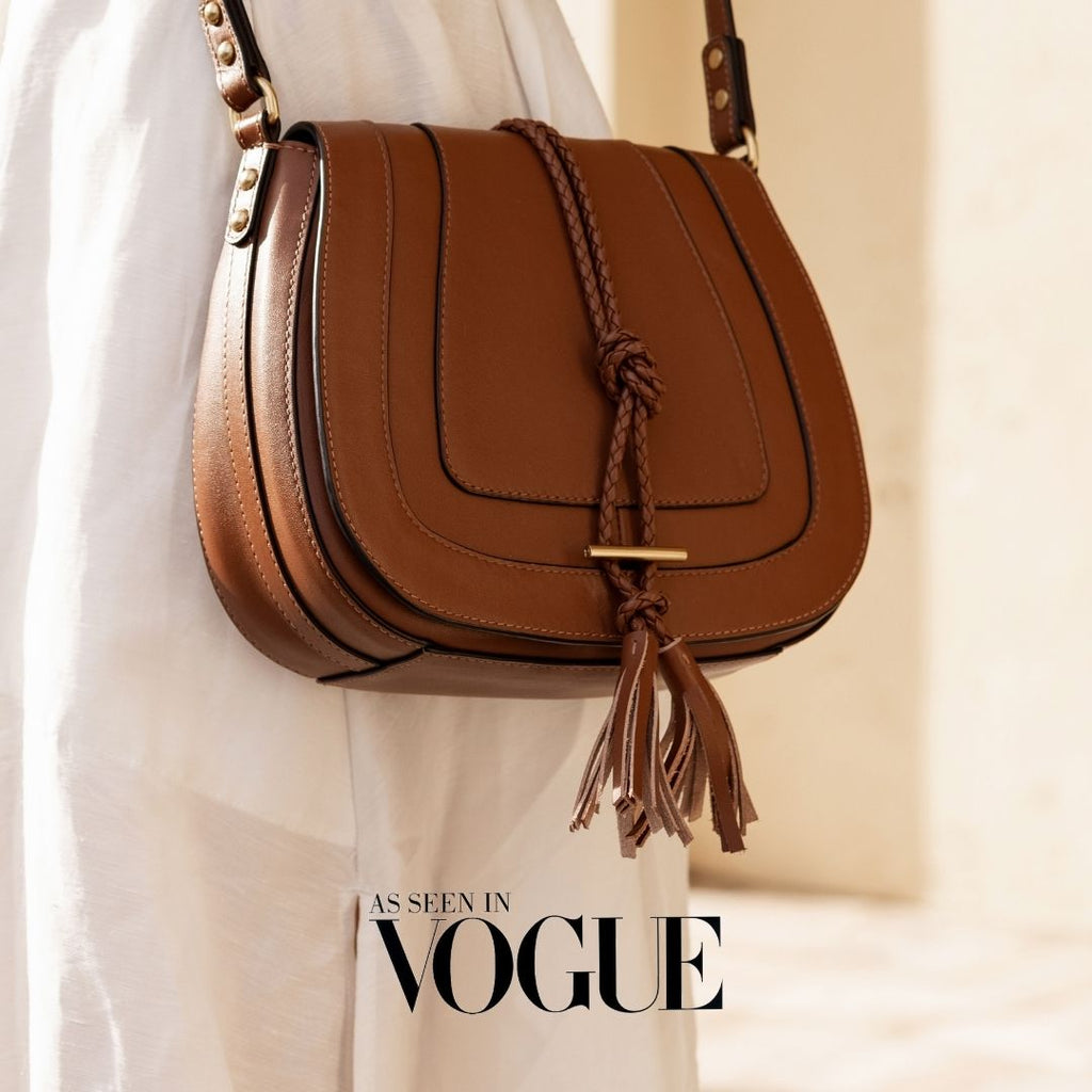 'Harriet' Maxi Saddle Bag - Tan