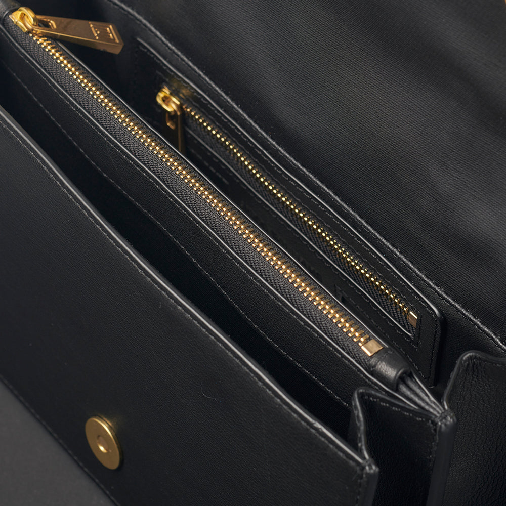 Black Leather Crossbody Bag