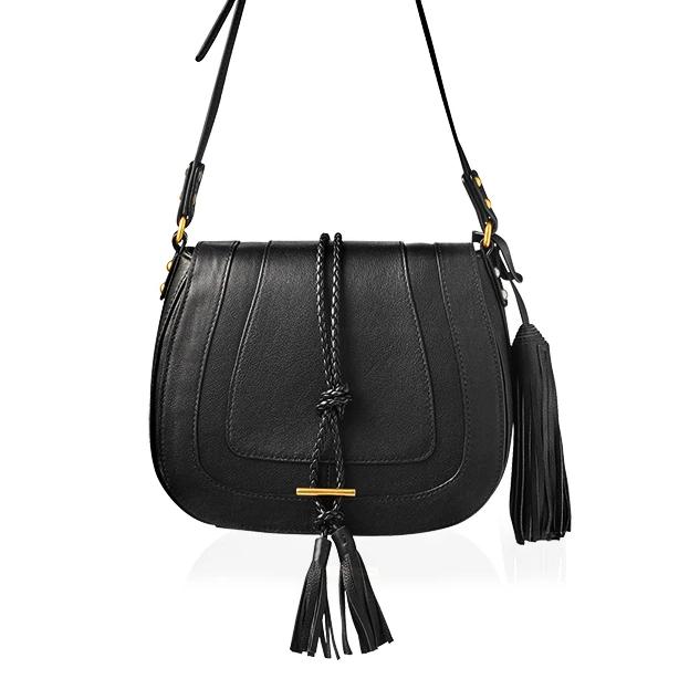 'Harriet' Maxi Saddle Bag - Black