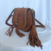 SAMPLE 'Harriet' Saddle Bag - Tan Suede