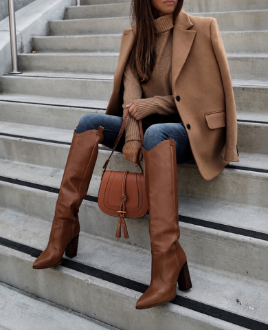 'Harriet' Maxi Saddle Bag - Tan