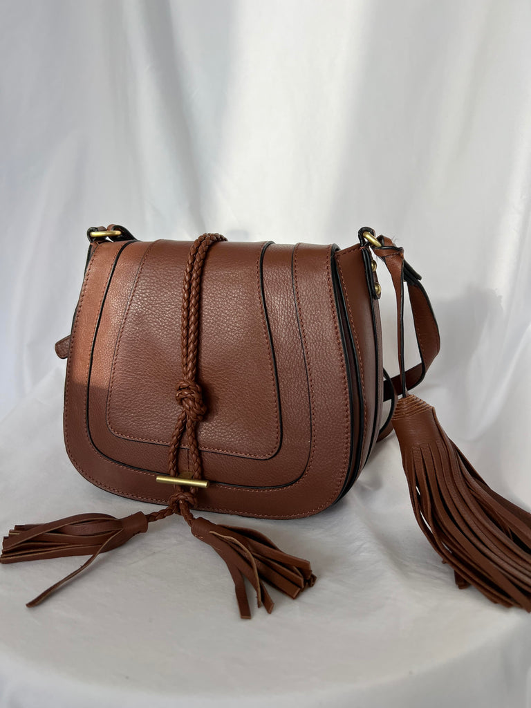 SAMPLE  'Harriet' Maxi Saddle Bag - Tan