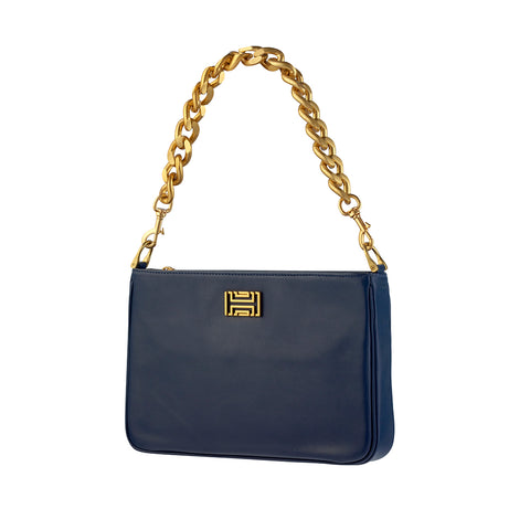 Navy Baguette Bag 