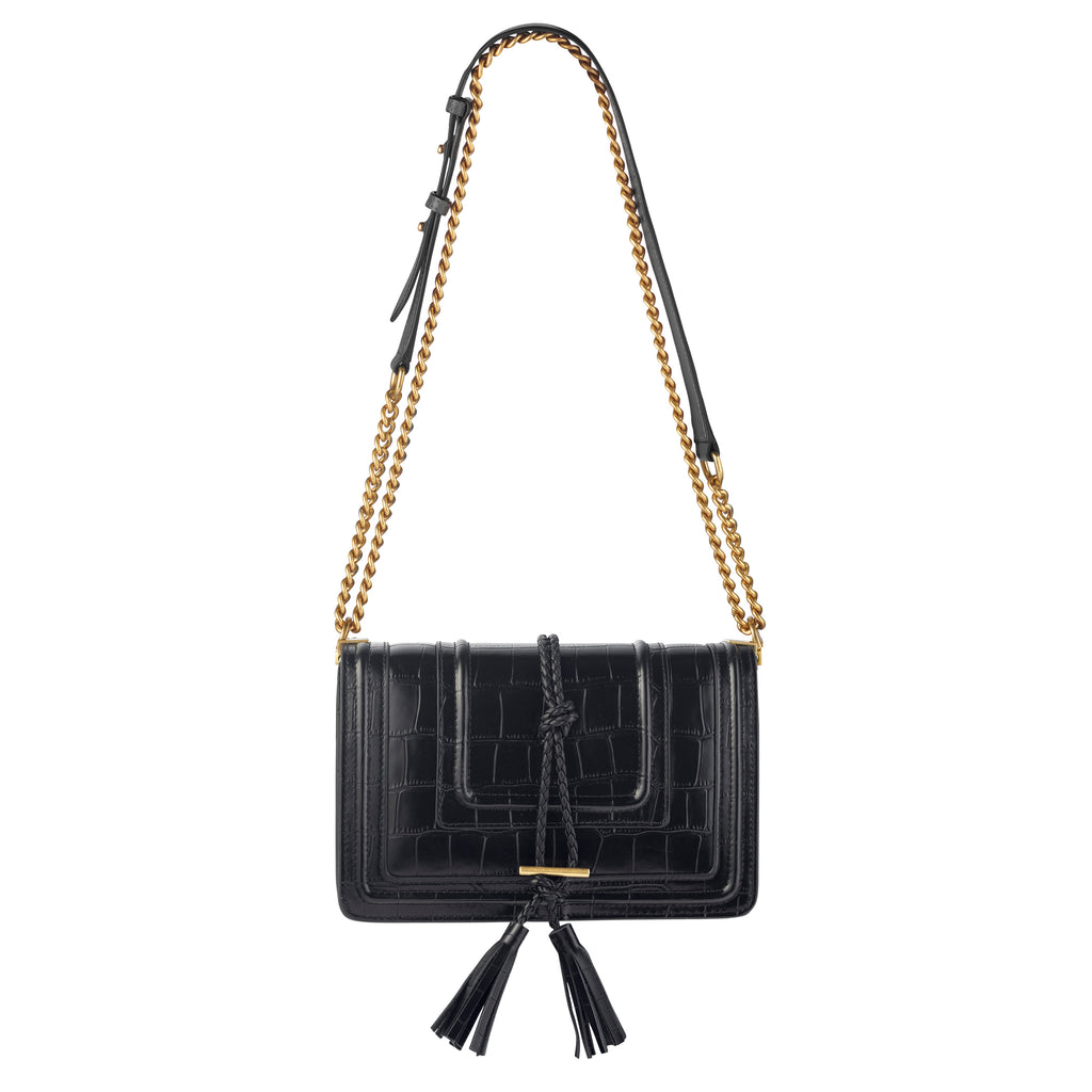 Beau Crossbody Bag in Croc