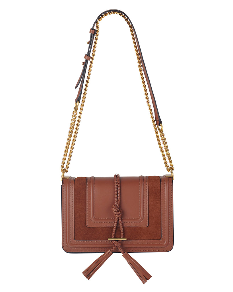 Tan Suede Crossbody Bag