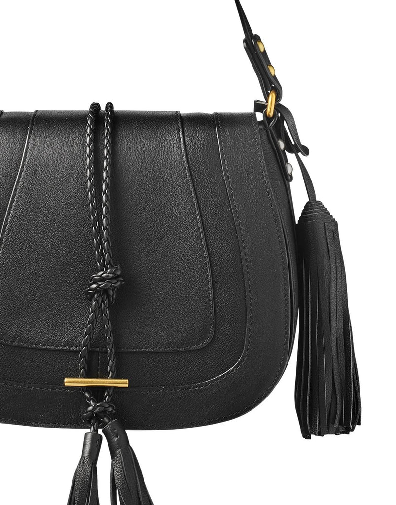 'Harriet' Maxi Saddle Bag - Black