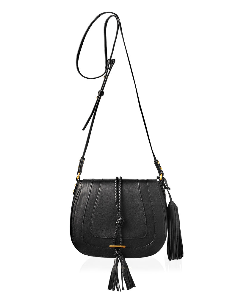 'Harriet' Maxi Saddle Bag - Black