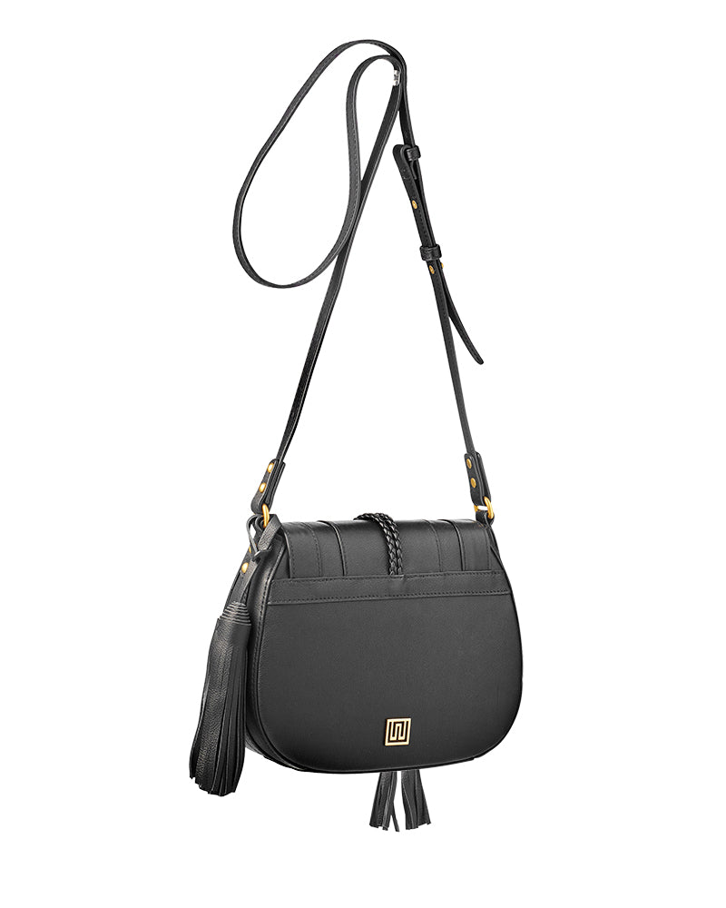 'Harriet' Maxi Saddle Bag - Black