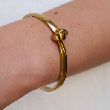 Gold Cuff Knot Bangle