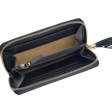 'Bellini' Black Calf Skin Wallet